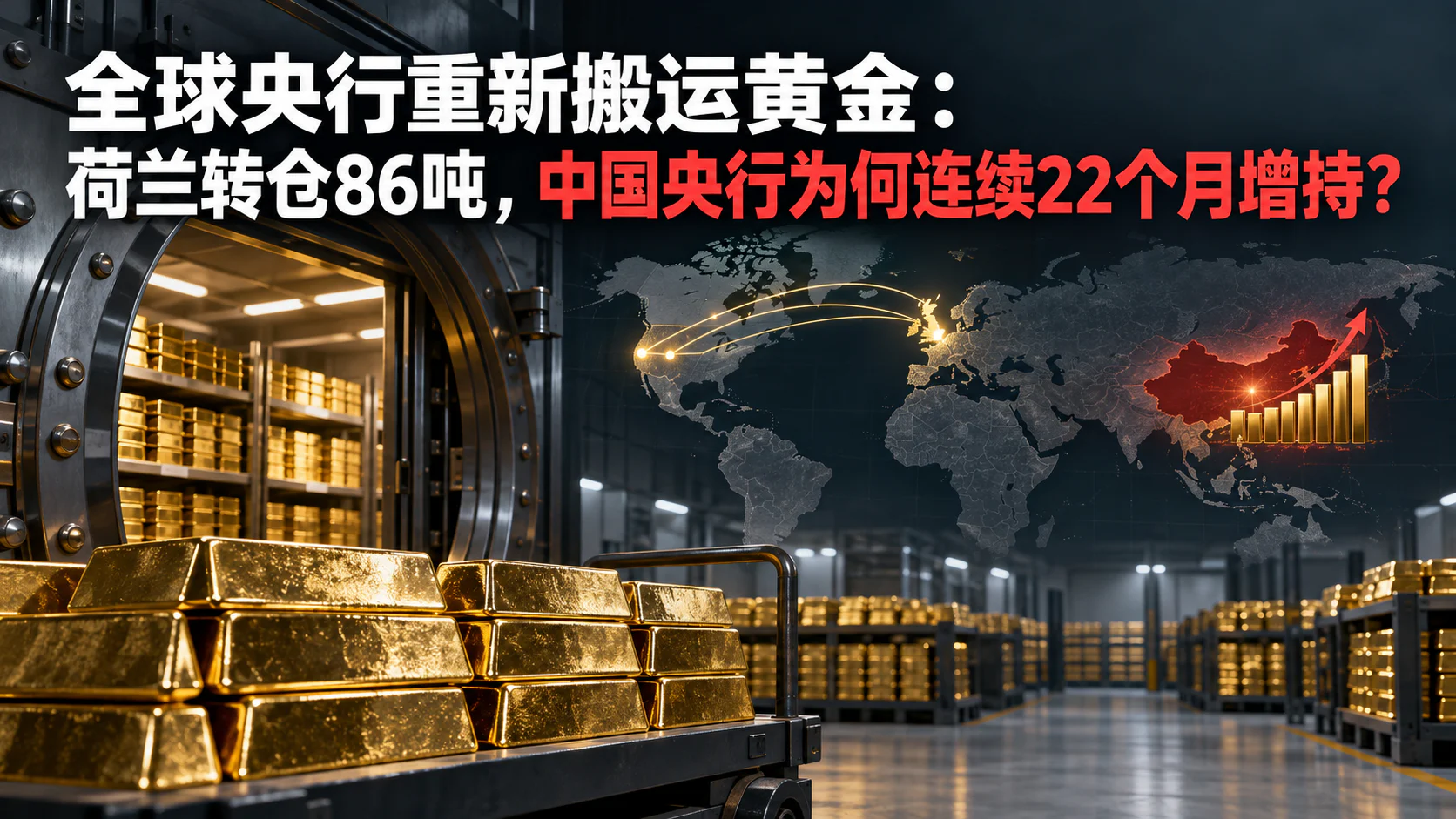 全球央行重新搬运黄金：荷兰转仓86吨，中国央行为何连续22个月增持？