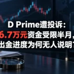 D Prime遭投诉：6.7万元资金受限半月，出金进度为何无人说明？