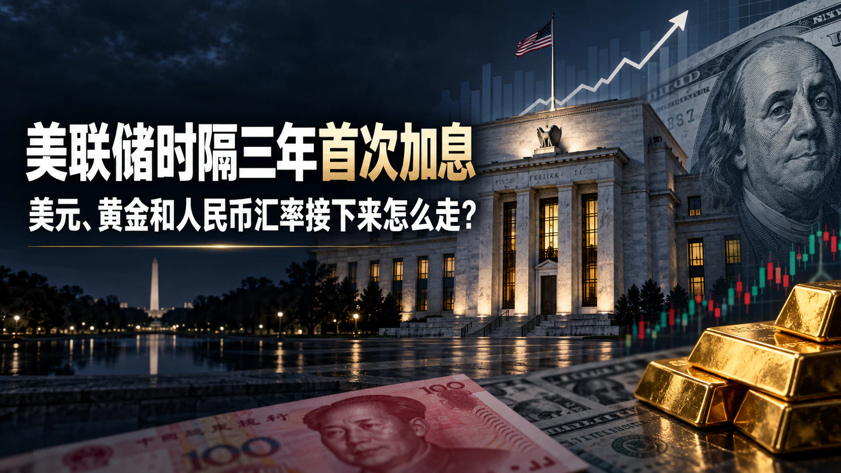 美联储时隔三年首次加息：美元、黄金和人民币汇率接下来怎么走？