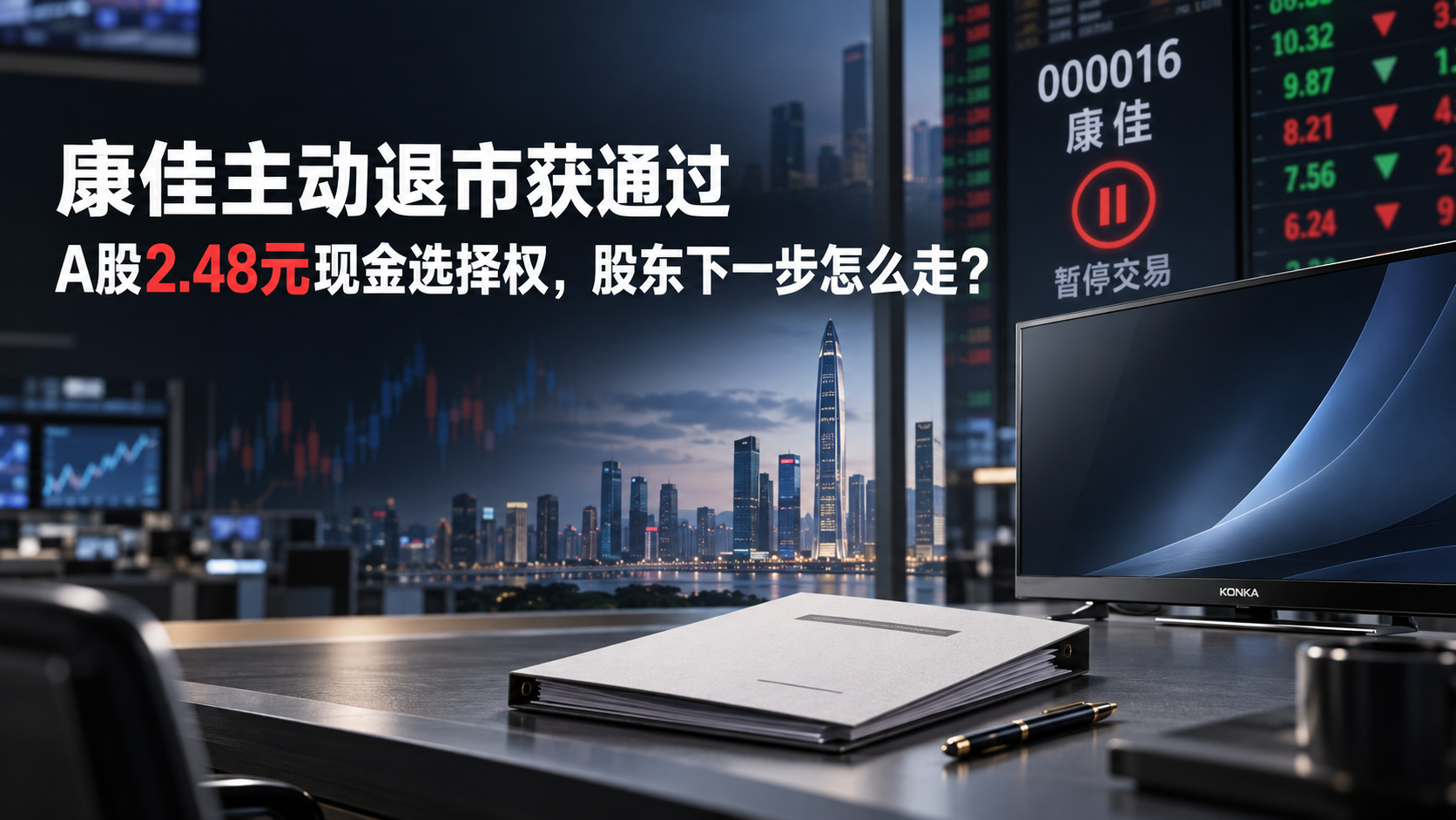 康佳主动退市获通过，A股2.48元现金选择权及股东后续安排