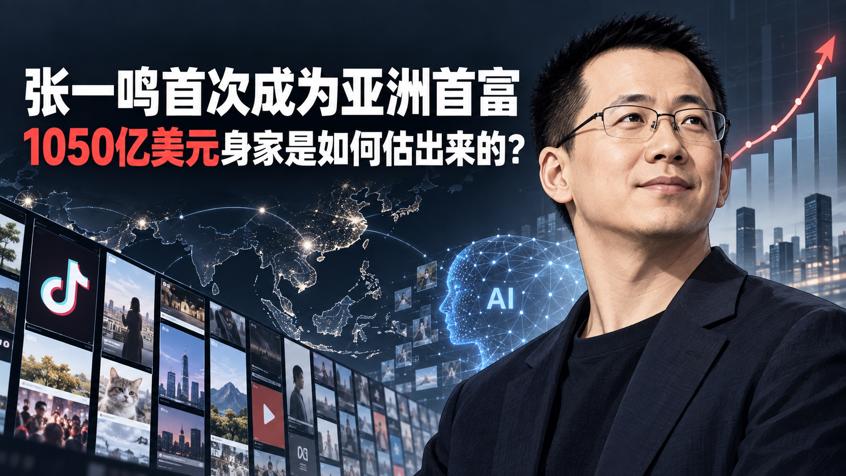 张一鸣首次成为亚洲首富：1050亿美元身家是如何估出来的？