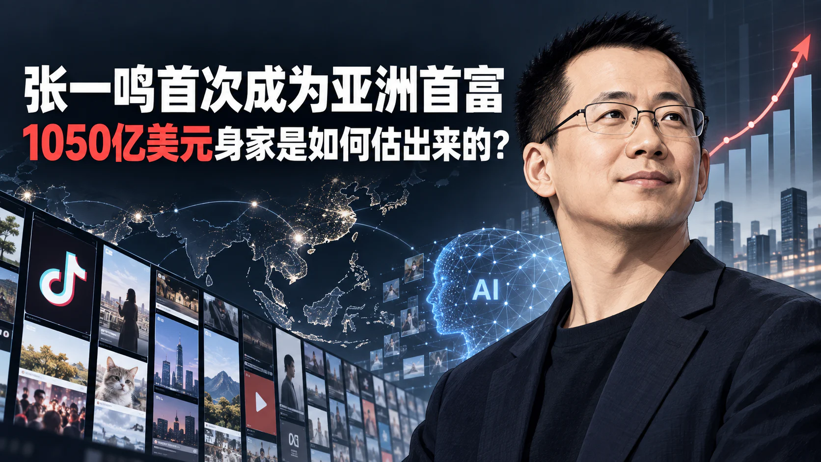 张一鸣首次成为亚洲首富：1050亿美元身家是如何估出来的？