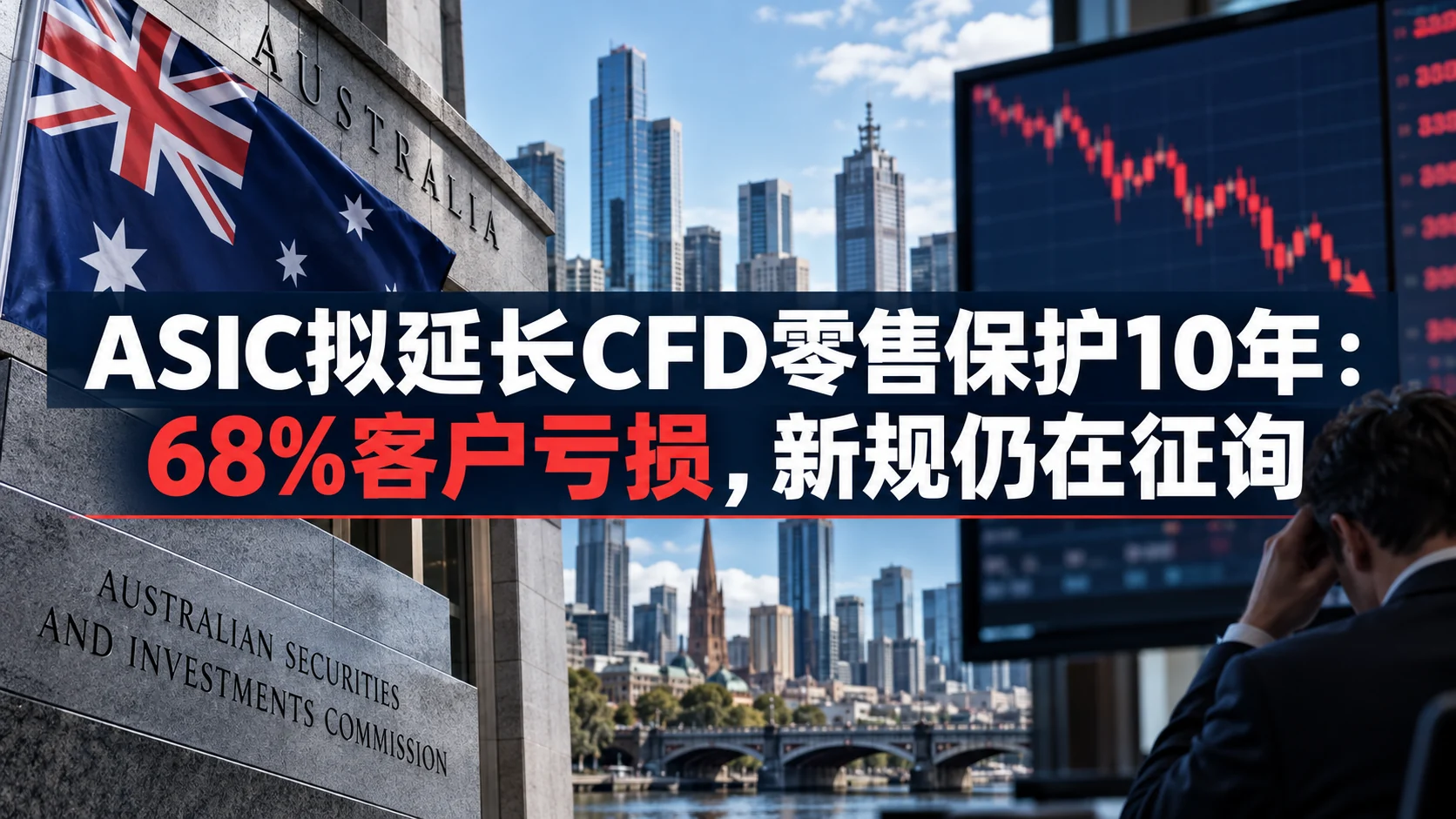 ASIC拟延长CFD零售保护10年：68%客户亏损，新规仍在征询