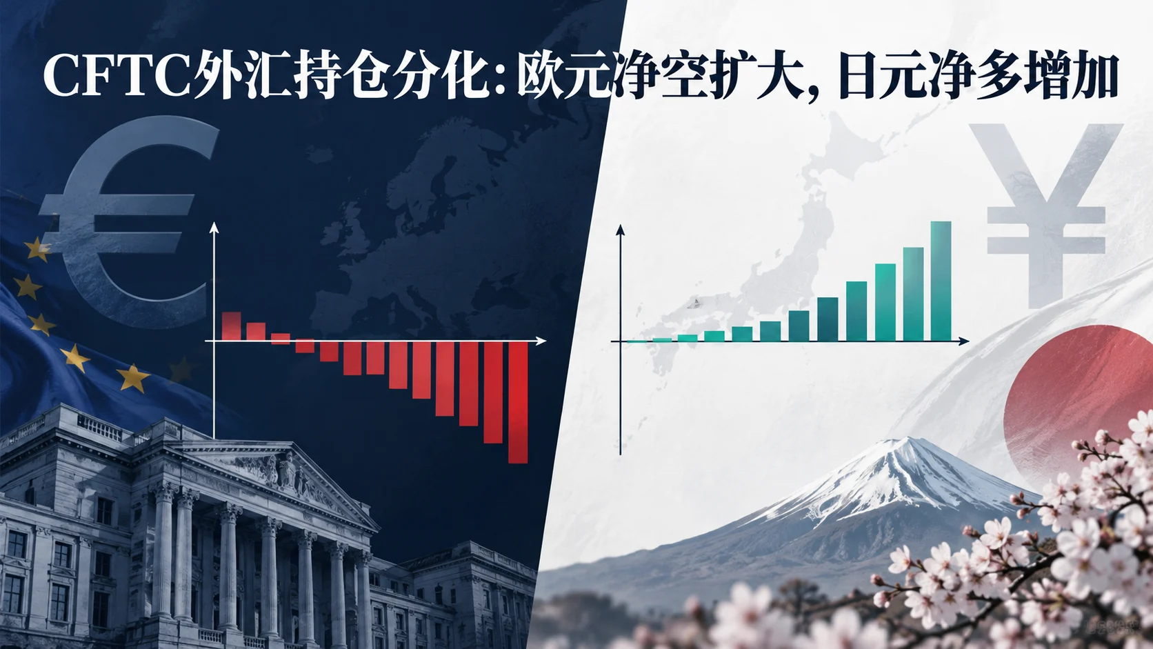 CFTC外汇持仓分化：欧元净空扩大，日元净多增加