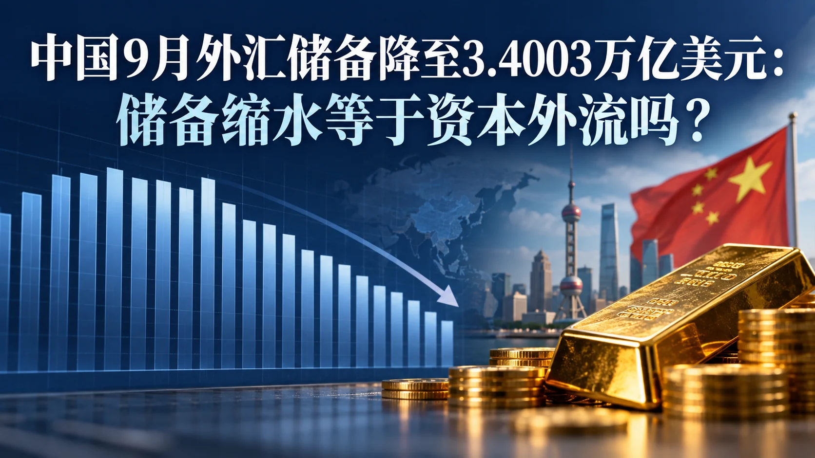 中国9月外汇储备降至3.4003万亿美元：储备缩水等于资本外流吗？