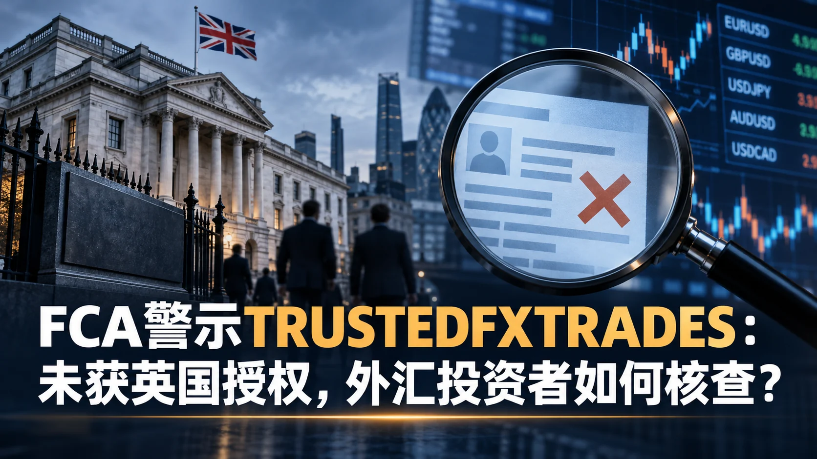 FCA警示TRUSTEDFXTRADES:未获英国授权,外汇投资者如何核查?