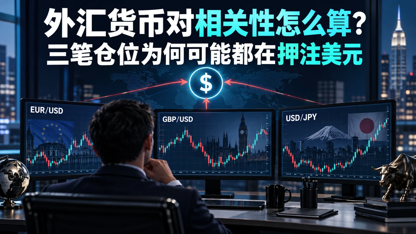 外汇货币对相关性怎么算？三笔仓位为何可能都在押注美元