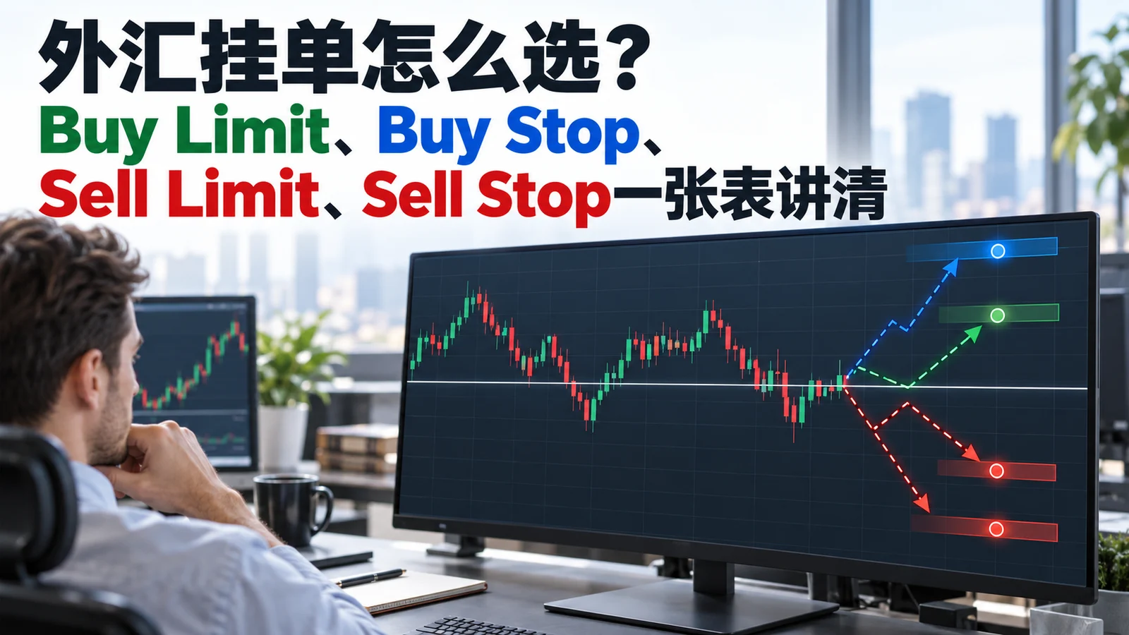 外汇挂单怎么选？Buy Limit、Buy Stop、Sell Limit、Sell Stop一张表讲清