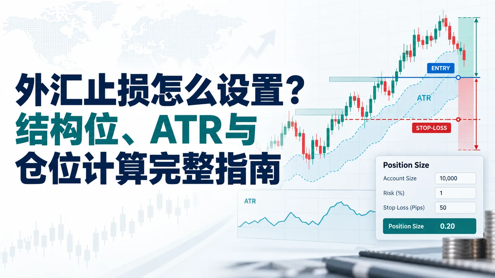 外汇止损怎么设置？结构位、ATR与仓位计算完整指南