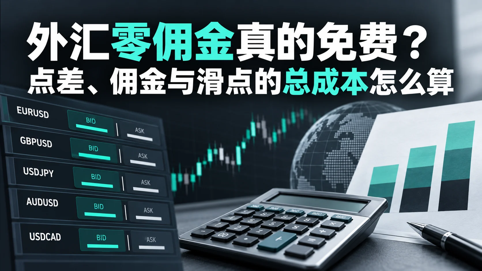 外汇零佣金真的免费?点差、佣金与滑点的总成本怎么算