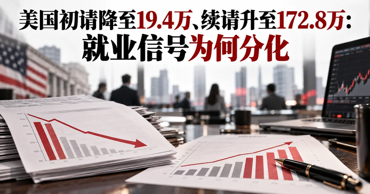 美国初请降至19.4万、续请升至172.8万：就业信号为何分化