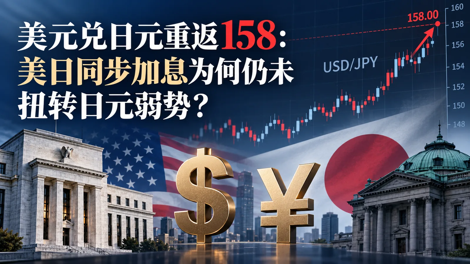 美元兑日元重返158：美日同步加息为何仍未扭转日元弱势？
